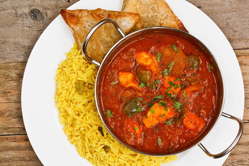 Chicken jalfrezi balti dish